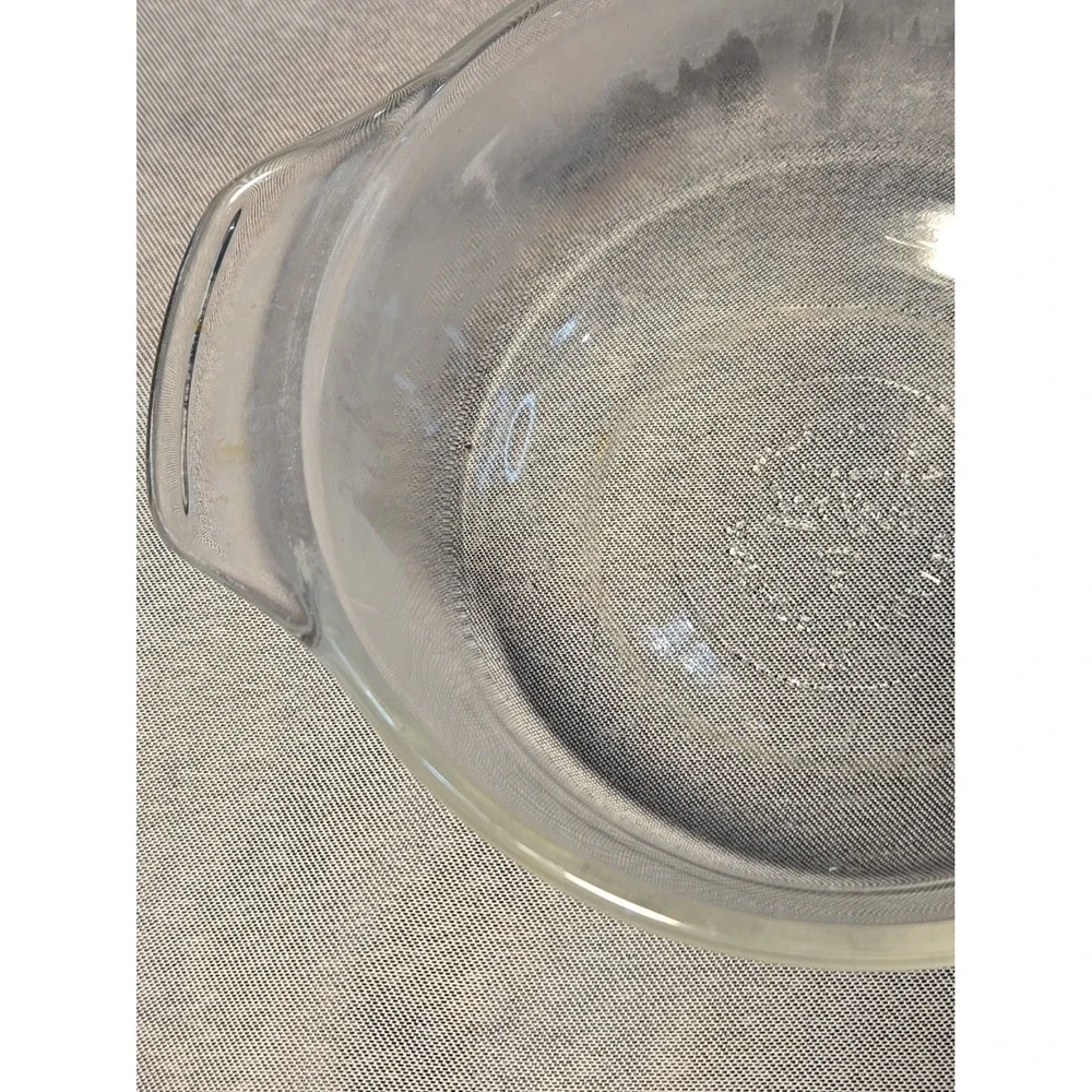 Vintage Anchor Hocking Clear Glass Round Casserole Dish Small Covered Bowl & Lid